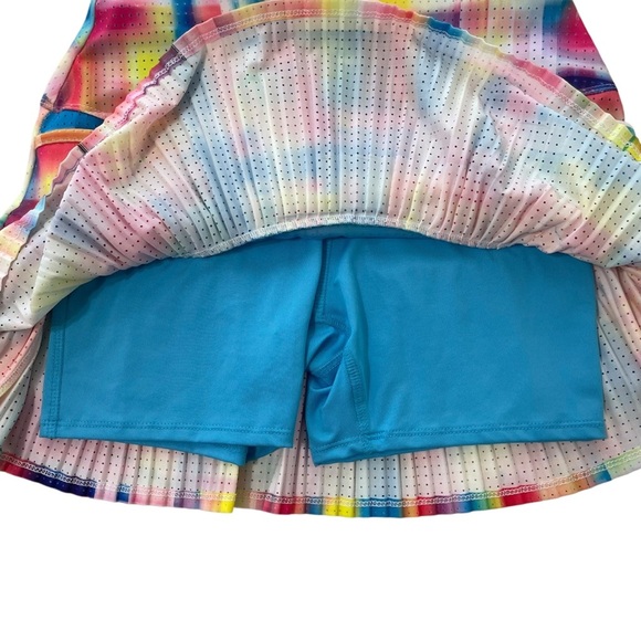 Lucky In Love Tropical Bliss Pleated Layered Tennis Skort Skirt Size XS NWT - Picture 5 of 8